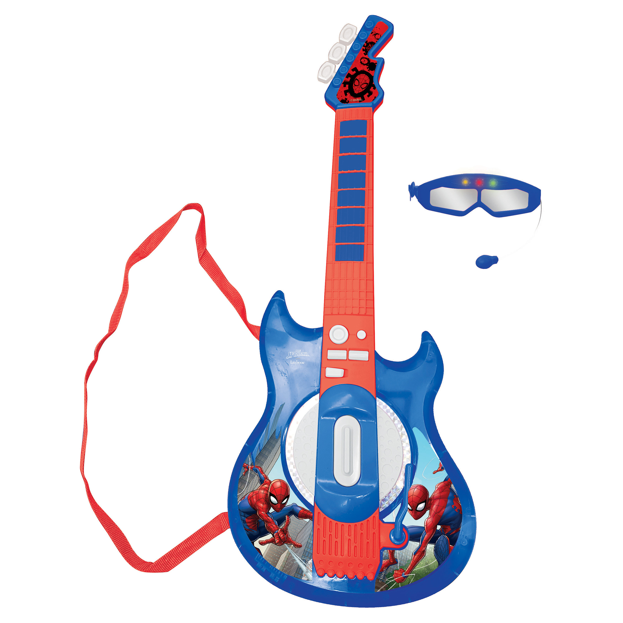 Lexibook Elektronická gitara s okuliarmi Spider-Man