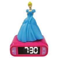 Ceas Deșteptător cu Lumină de Noapte 3D Prințesa Disney Cenușăreasa