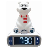 Alarm Clock with Polar Bear 3D Night Light