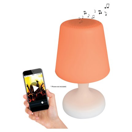Wasserdichter Lautsprecher in Form einer Tischlampe mit LED