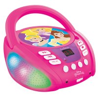 Svítící Bluetooth CD přehrávač Disney Princezny