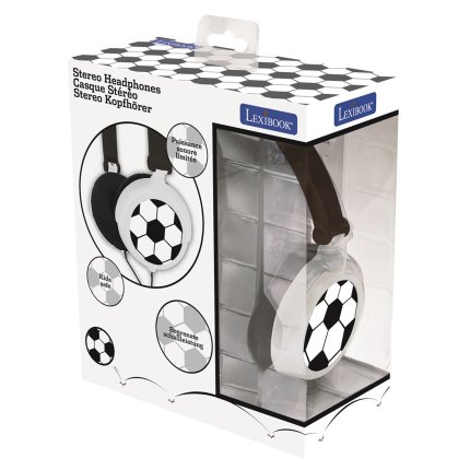 Skládací drátová sluchátka s fotbalovým designem
