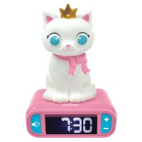 Alarm Clock with Cat 3D Night Light