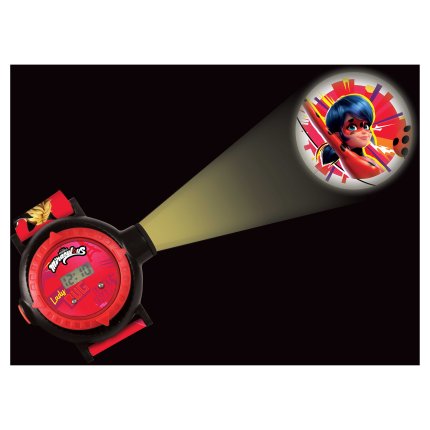Digitální promítací hodinky Miraculous: Kouzelná Beruška a Černý kocour