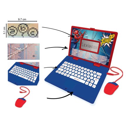 French-English Educational Laptop Spider-Man