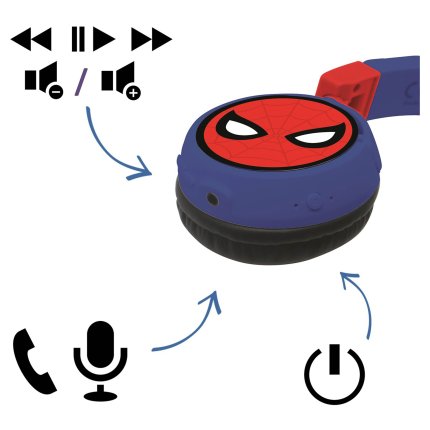 Skládací bezdrátová sluchátka Spider-Man