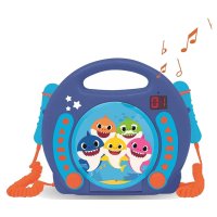 Baby Shark Portable CD Player with 2 microphones