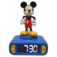 Budík s nočním 3D světlem Myšák Mickey