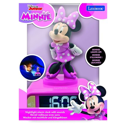 Wecker mit 3D-Nachtlicht Minnie Maus