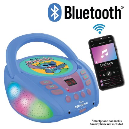 Leuchtender Bluetooth-CD-Player Disney Stitch