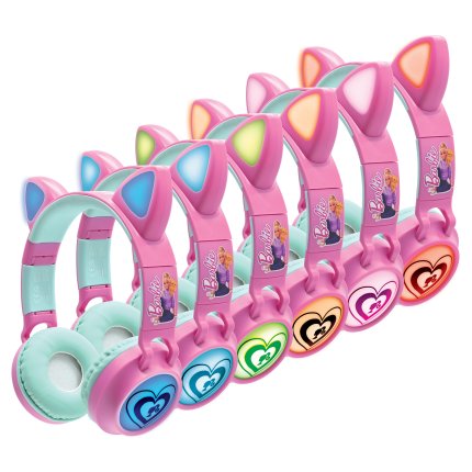 Kabellose Barbie-Kopfhörer mit leuchtenden Katzenohren