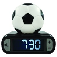 Ceas Deșteptător cu Lumină de Noapte 3D cu Fotbal
