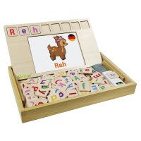 English-German Wooden Word School Bio Toys